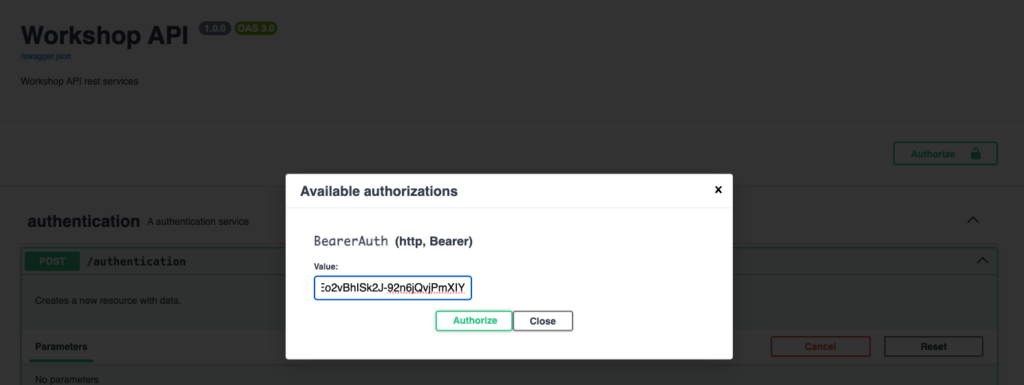 Define authentication credentials